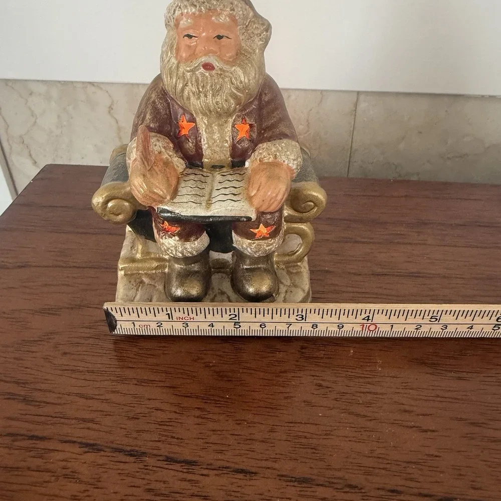 Santa Decoration Ceramic Vintage Christmas Village‎ Naughty Nice List